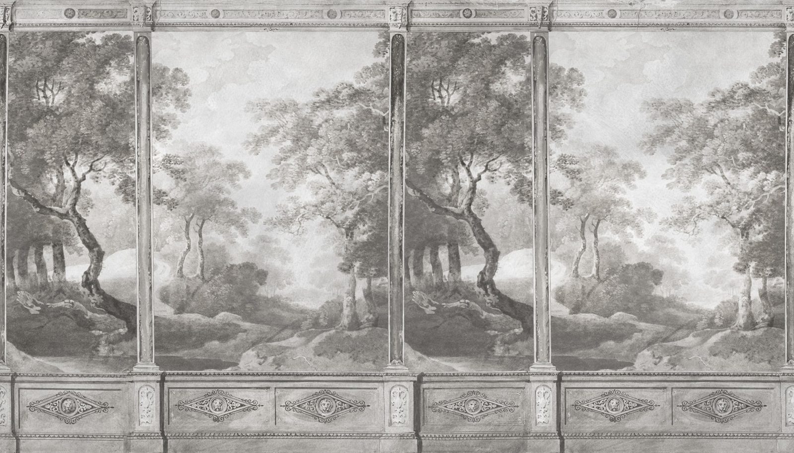 Woodland Panels, Gray, Rebel Walls