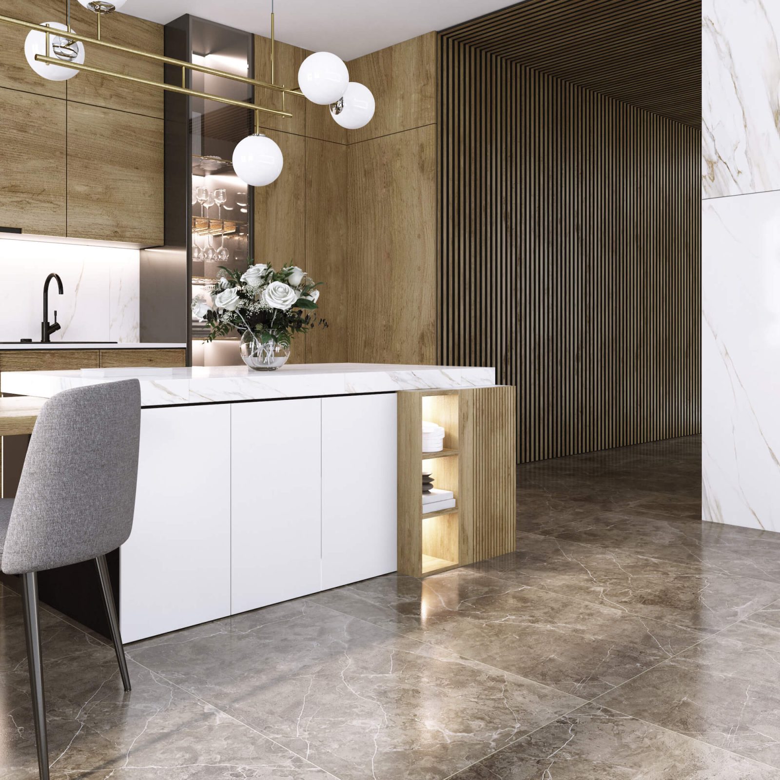 Riflaj decorativ 3D Vasco, Oak Craft, 270x11.7cm, Lamelio 6