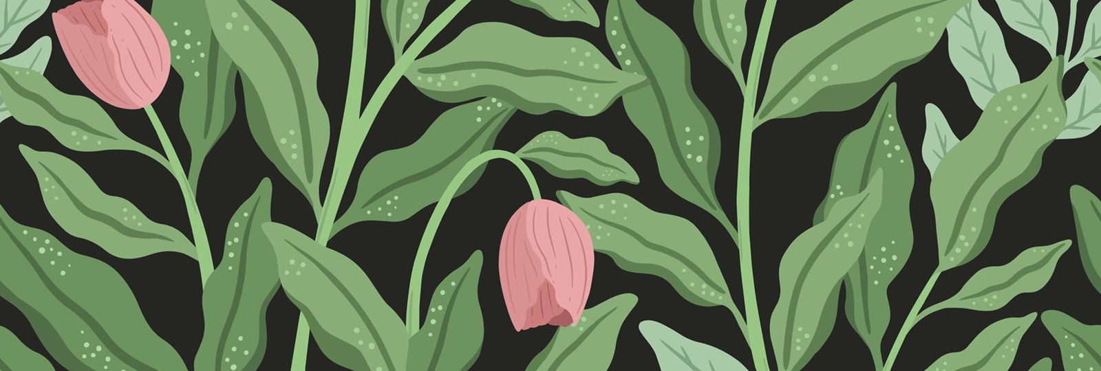Cool Flora, Black & Pink, Rebel Walls