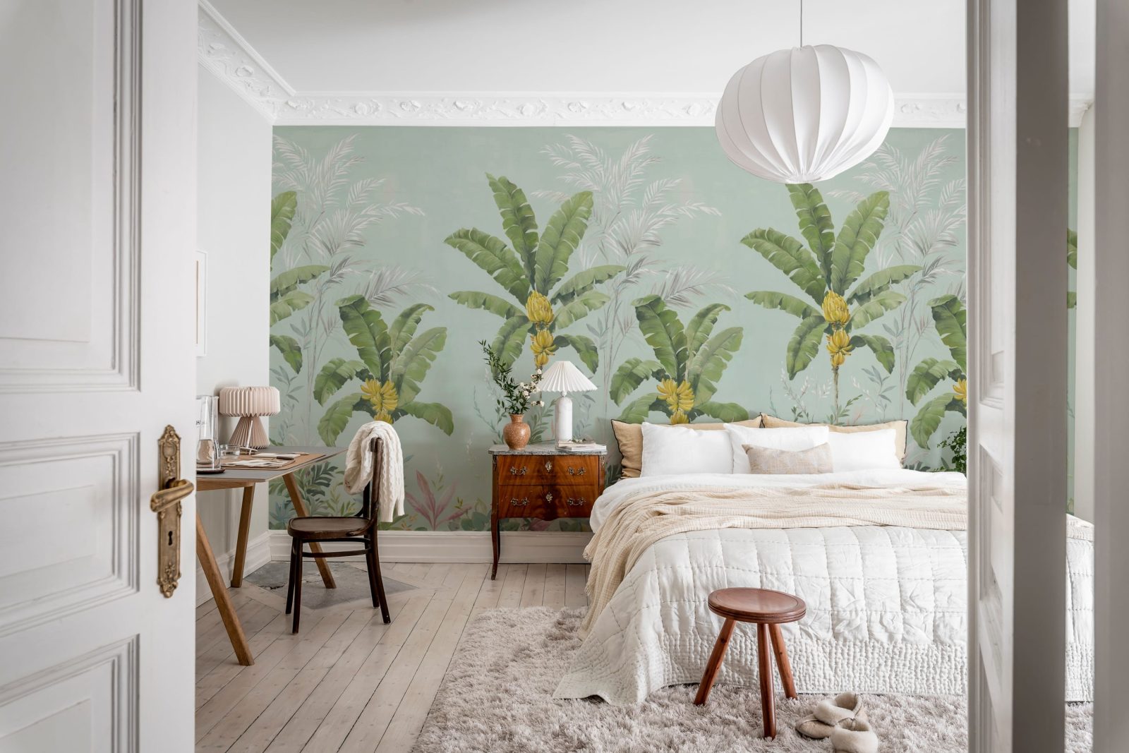 Banana Tree Jungle, Light Blue, Rebel Walls 2