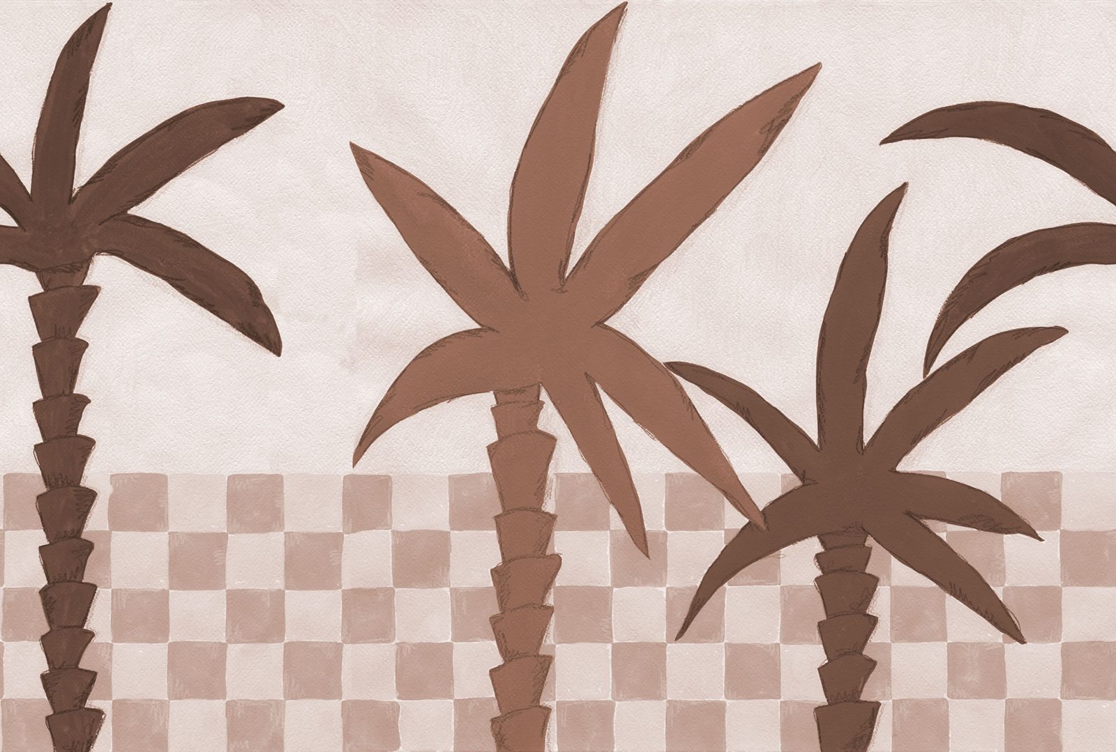 Palm Horizon, Light Brown, Rebel Walls