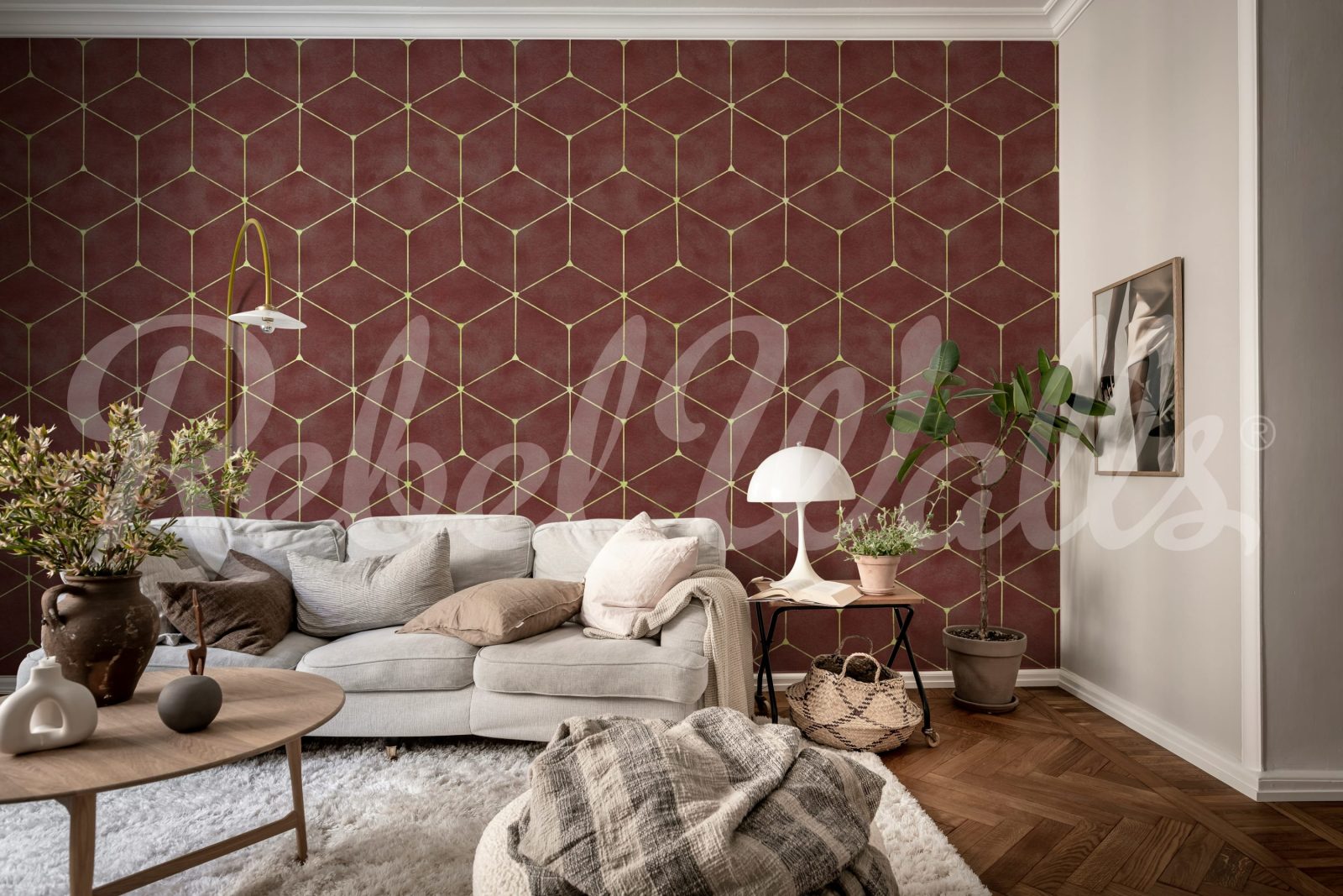 Hexaeder, Burgundy, Rebel Walls 2