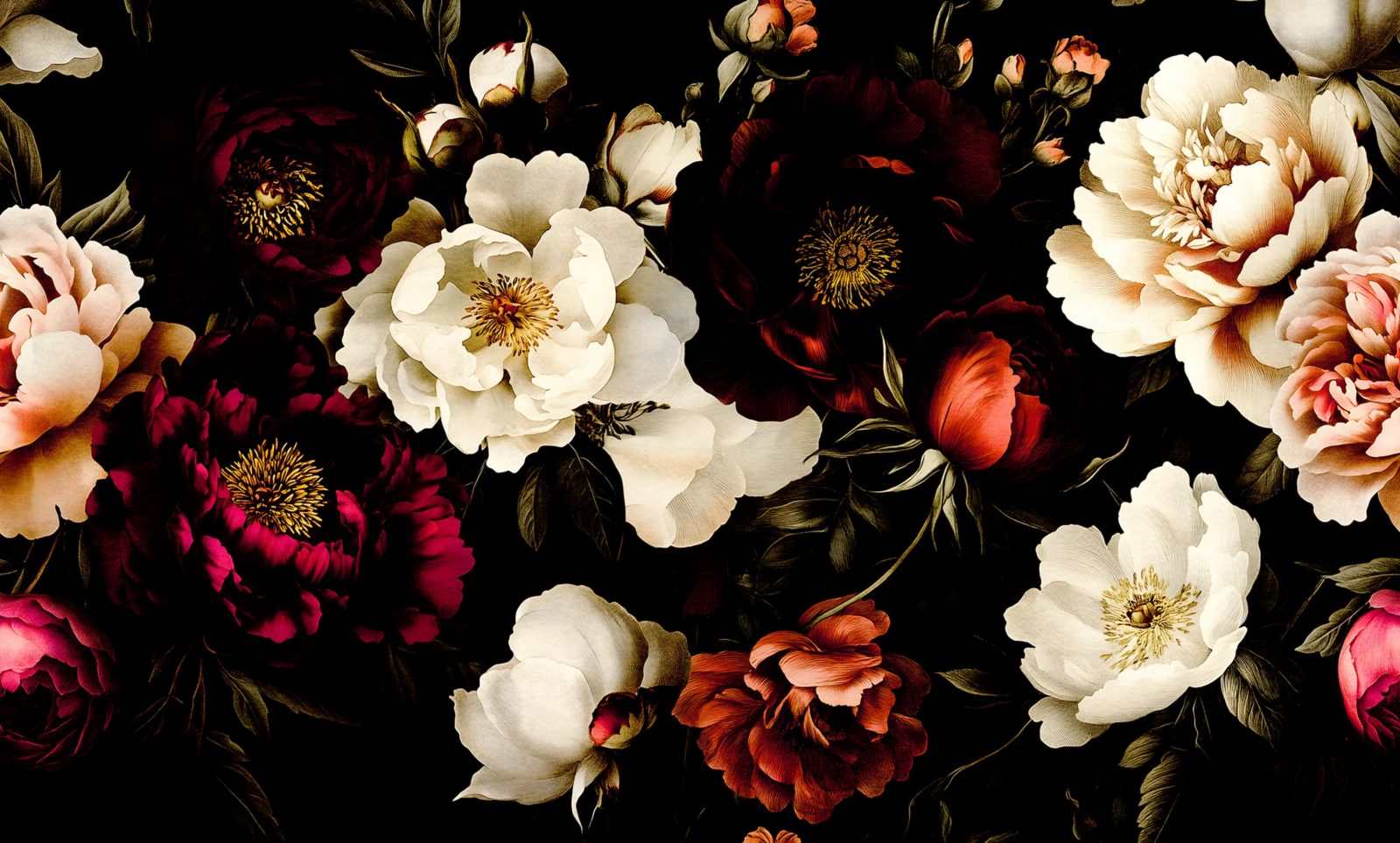 Bouquet of Roses, Red, Rebel Walls