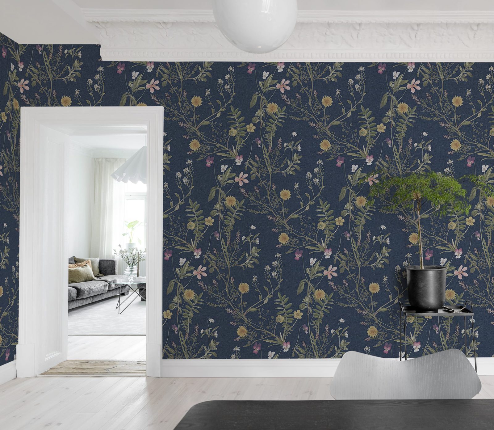 Storm Flowers, Ocean Blue, Rebel Walls 3