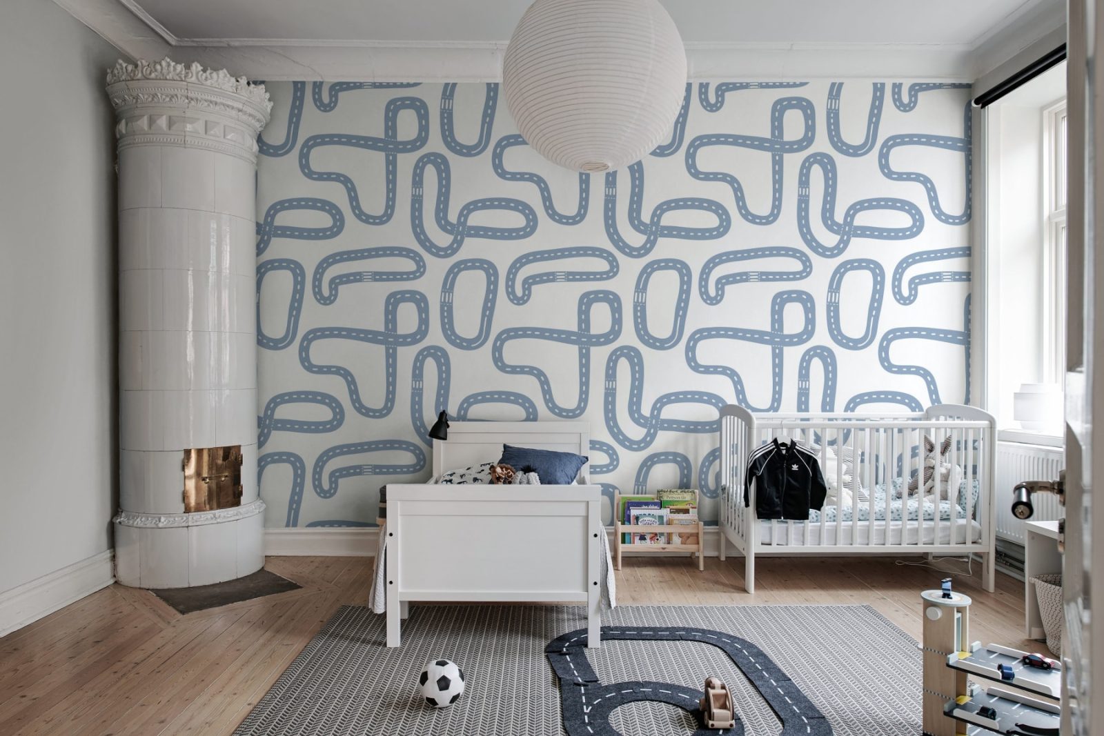 Race Track, Soft Blue, Rebel Walls 3