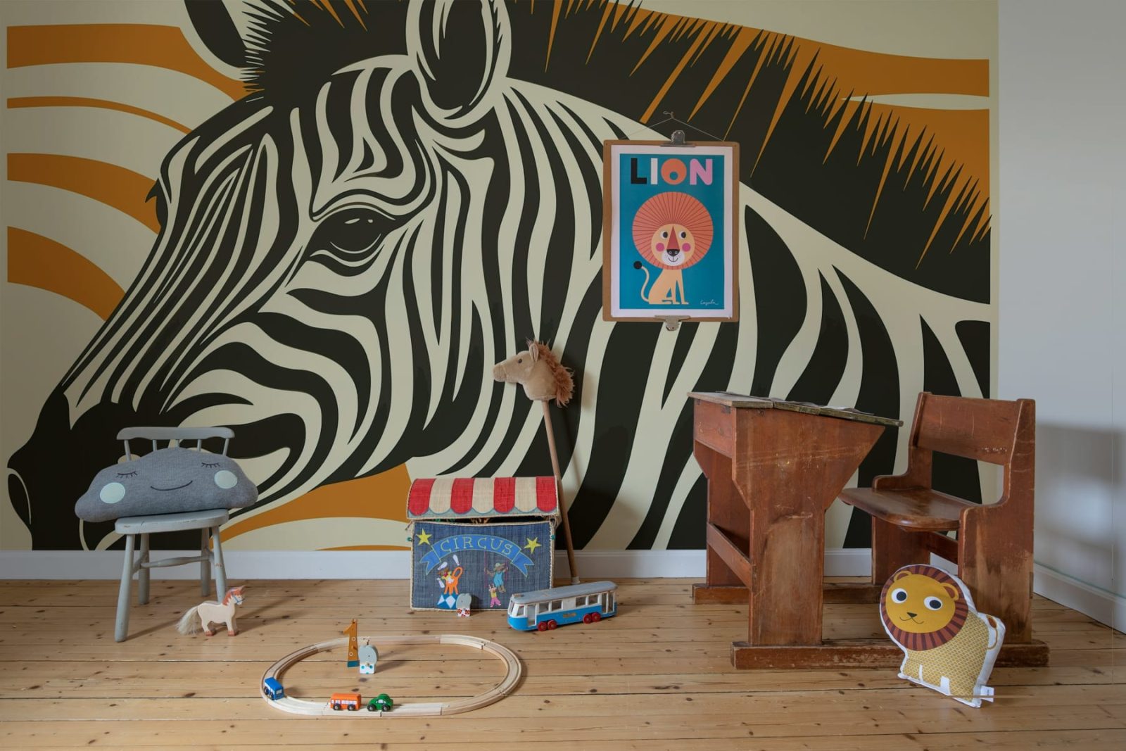 Zebra, Orange, Rebel Walls 2