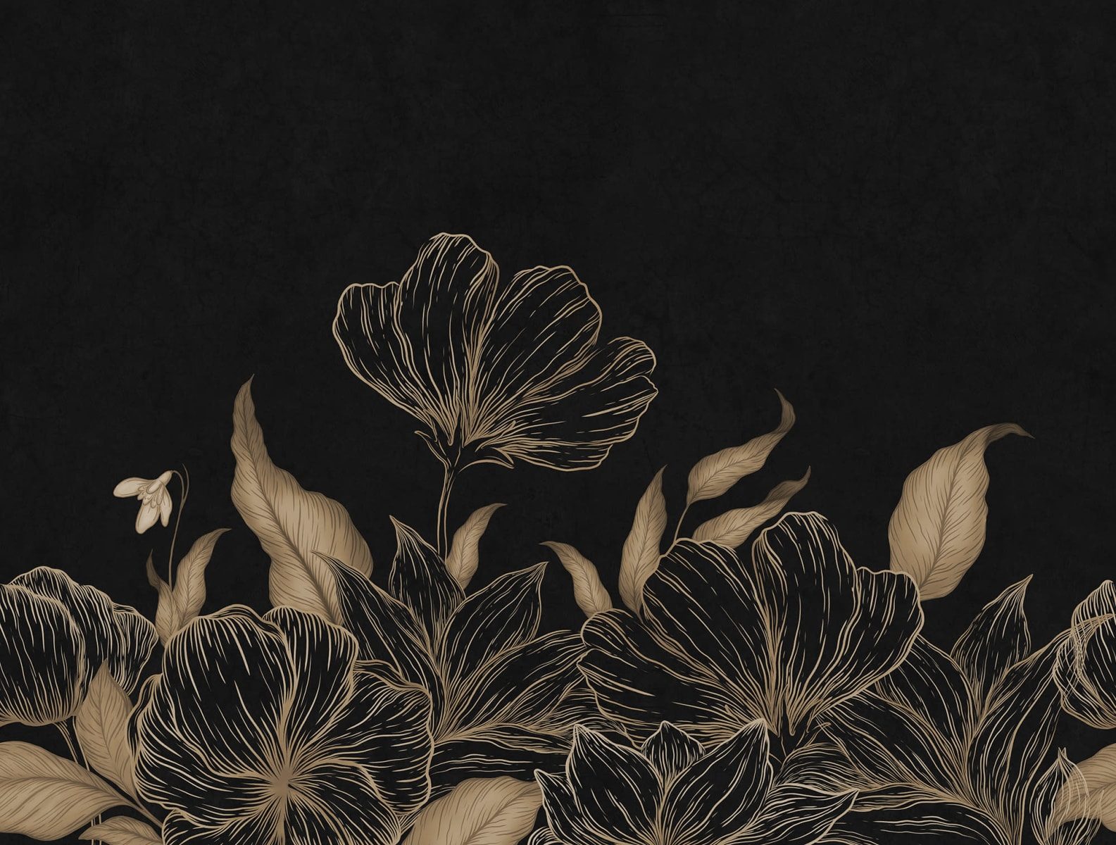 Floral Fantasy, Black, Rebel Walls