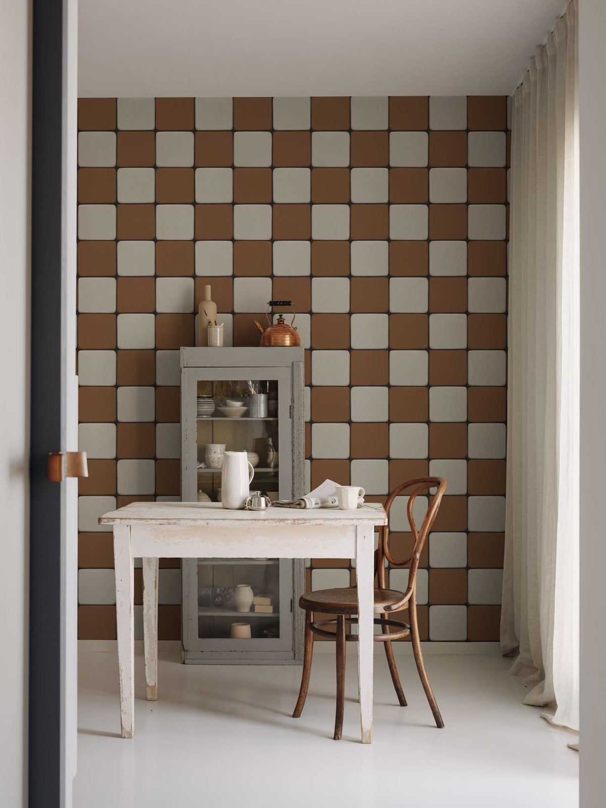 Porcelain Tiles, Orange, Rebel Walls 2