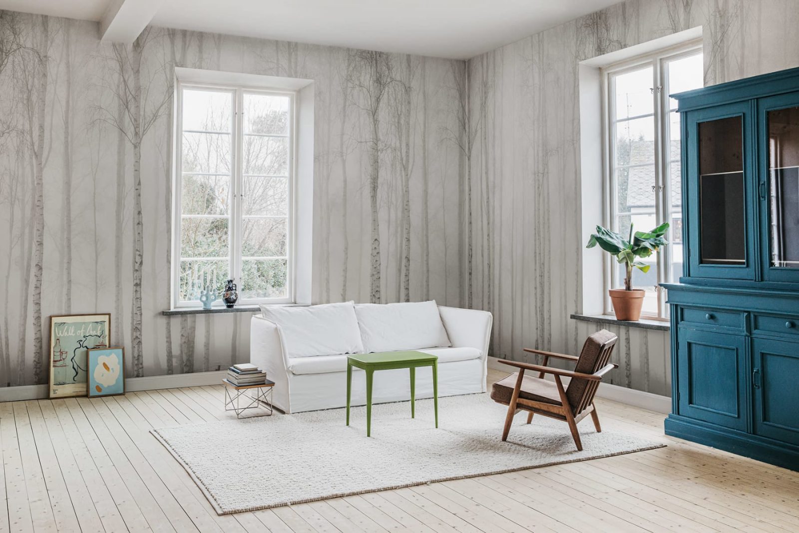 Birch Fog, White, Rebel Walls 2