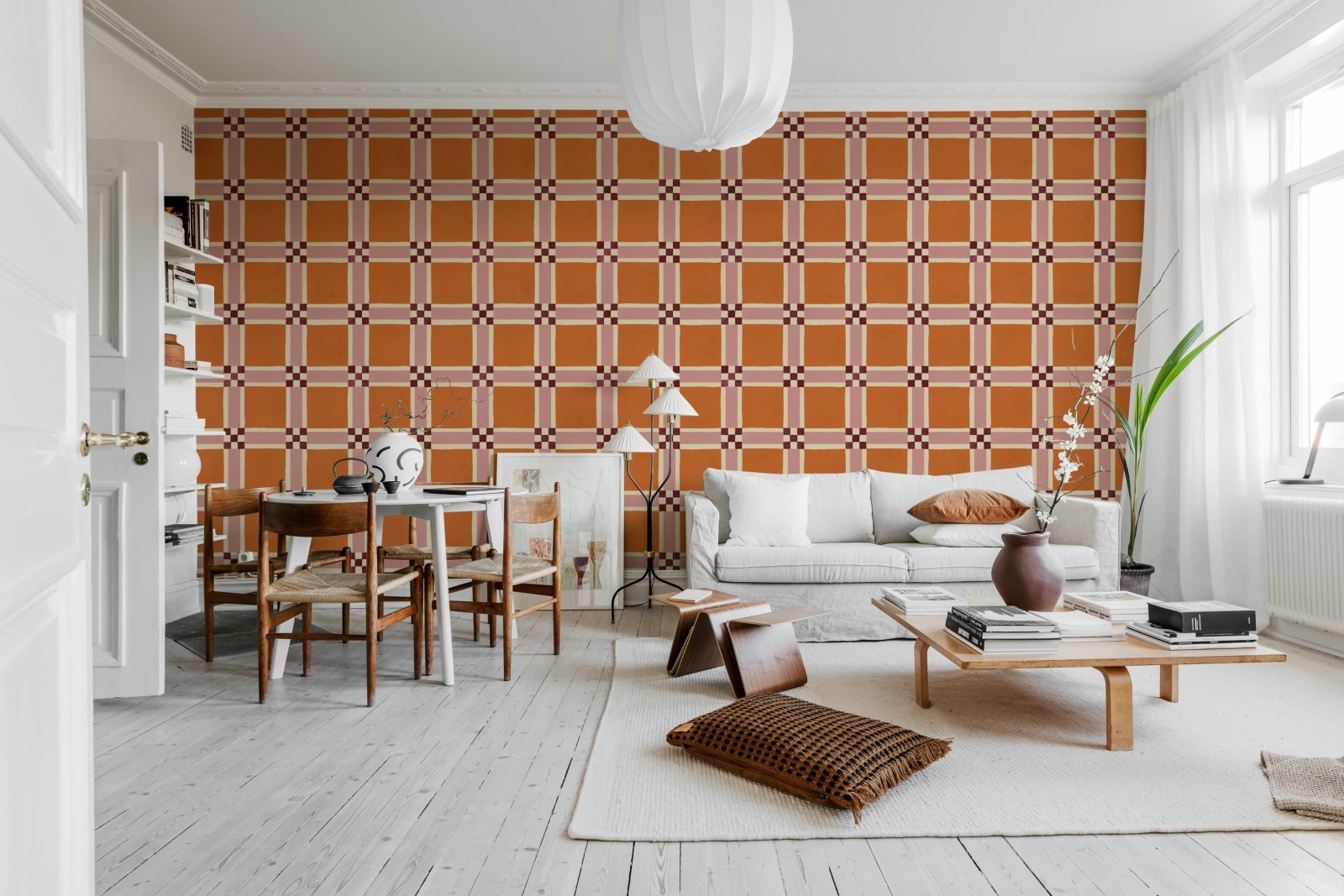 Bold Grid, Orange, Rebel Walls 3