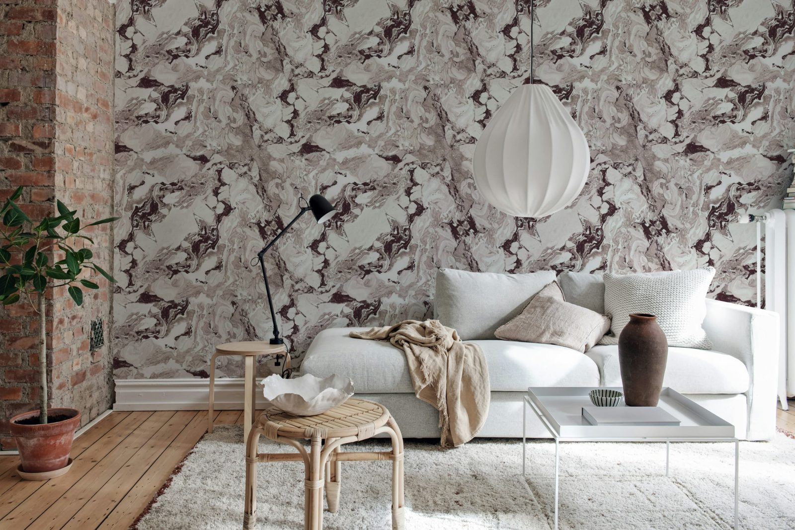 Stone Marble, Pink, Rebel Walls 3