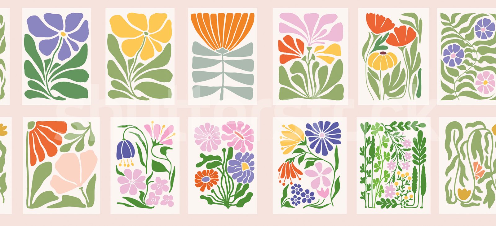 Playful Flora, Pink, Rebel Walls