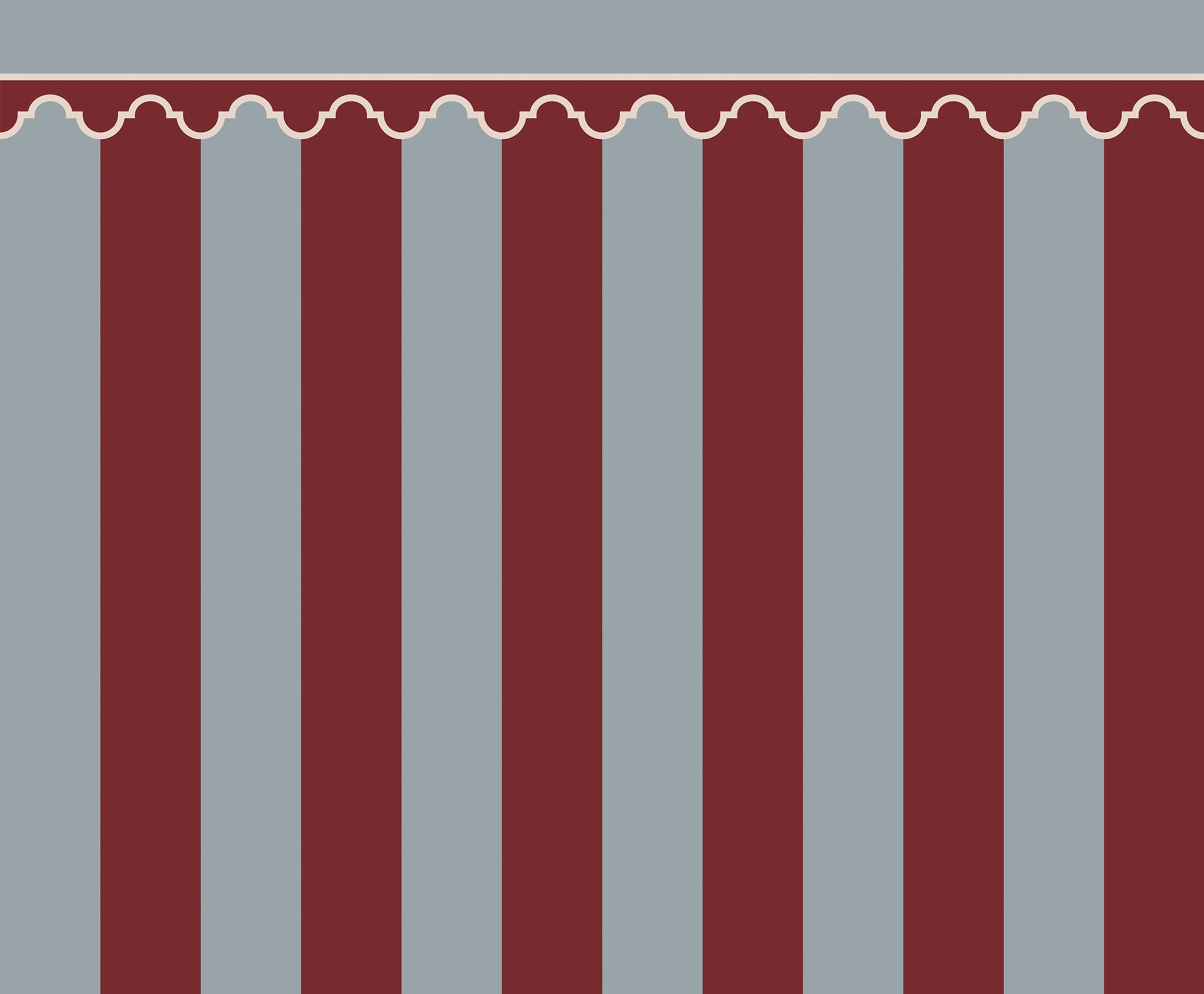 Stripe Chateau, Red, Rebel Walls