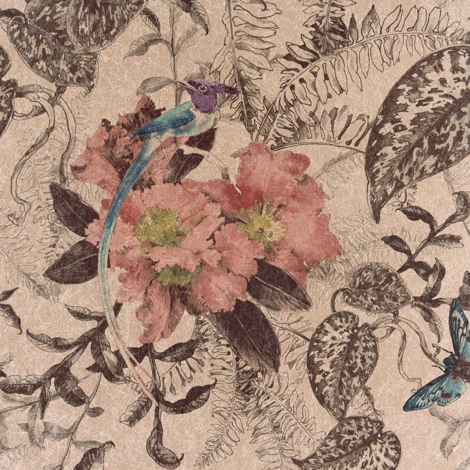 Hedgerow, Copper Luxury Feature, 1838 Wallcoverings, 5.3mp / rola