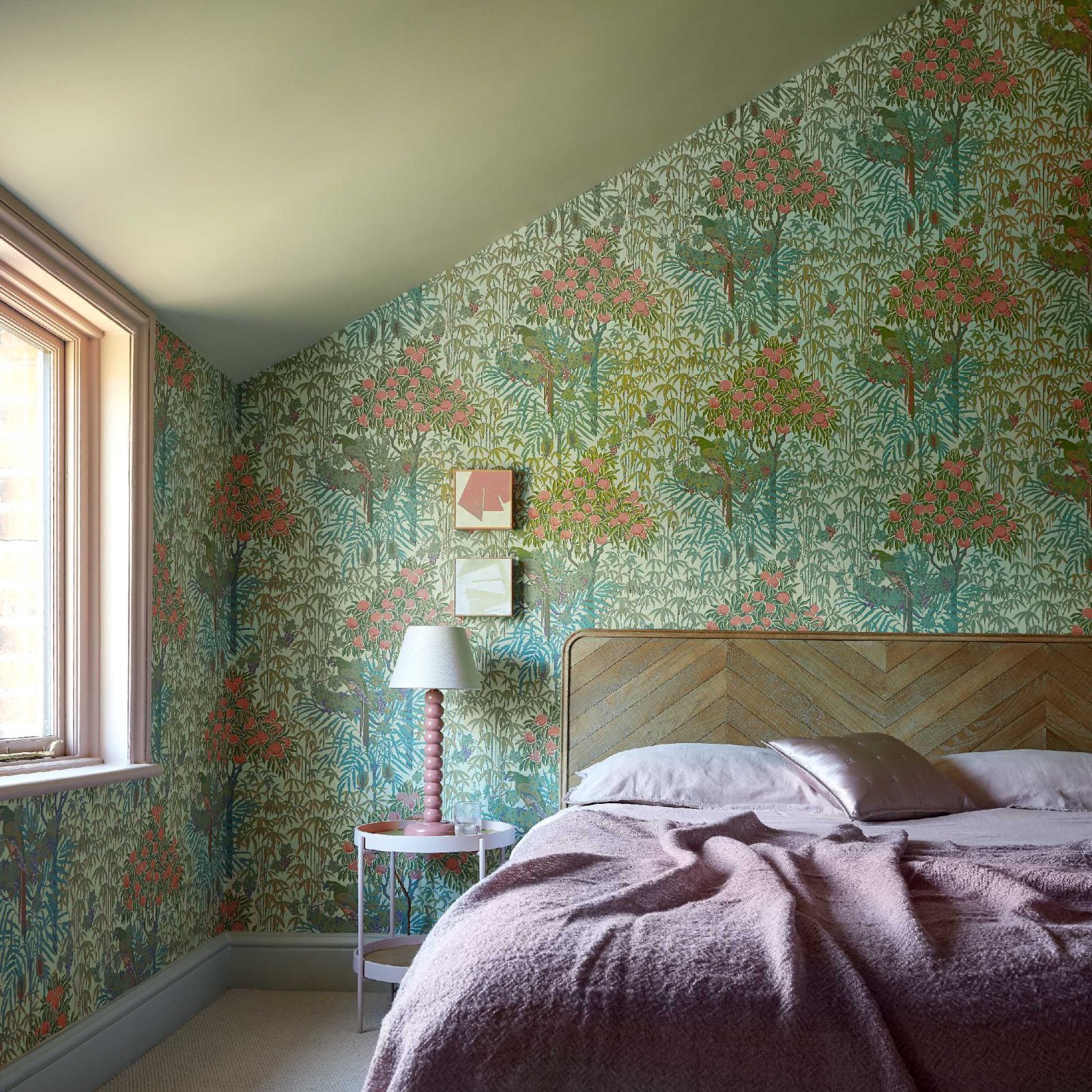 Macaw, Olive Green, 1838 Wallcoverings, 5.3mp / rola 2