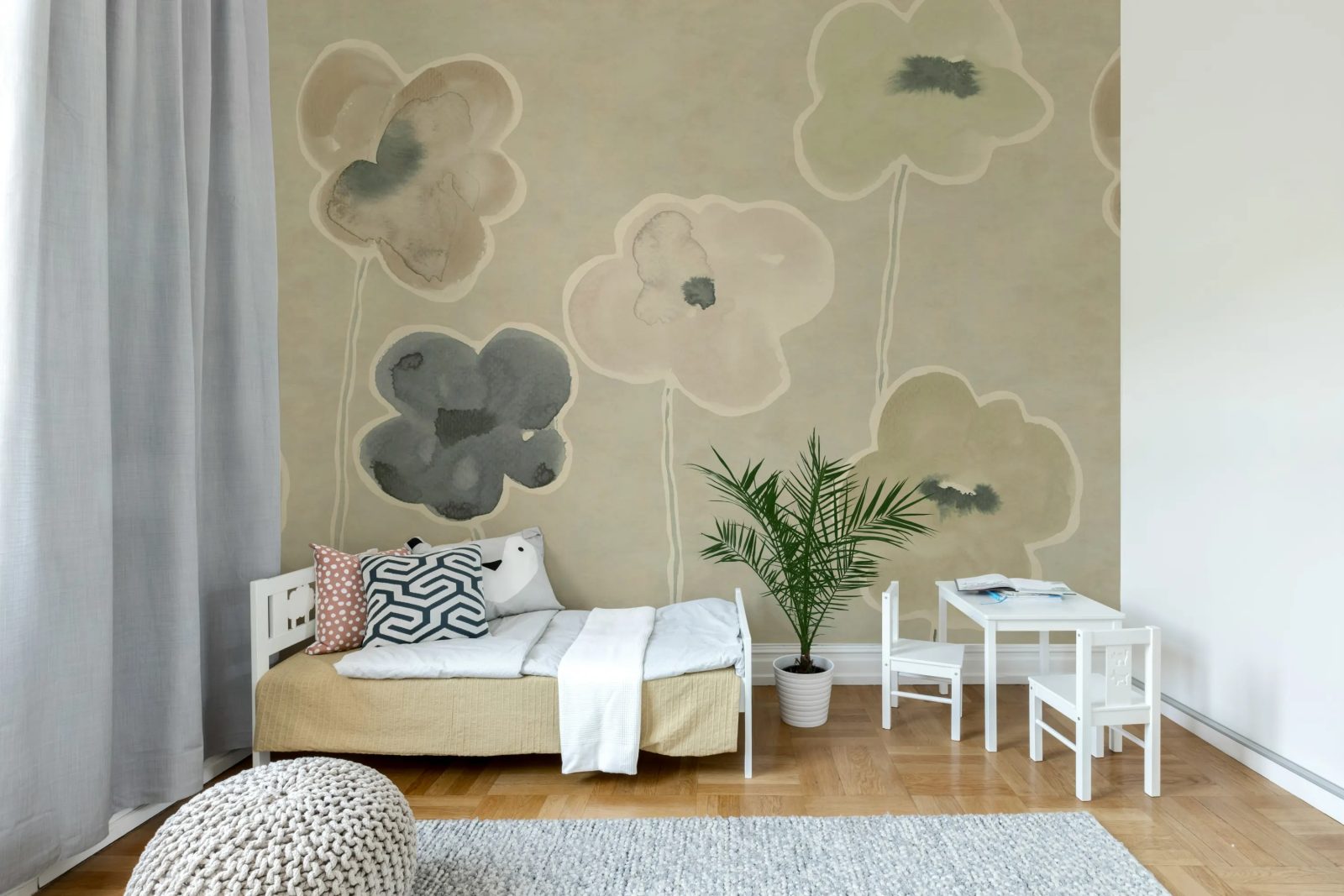 Paper Poppies, Pastel, Rebel Walls 3