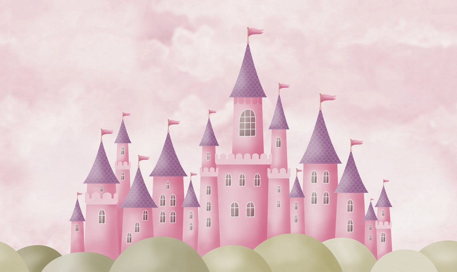 Dreamy Castle, Pink, Rebel Walls