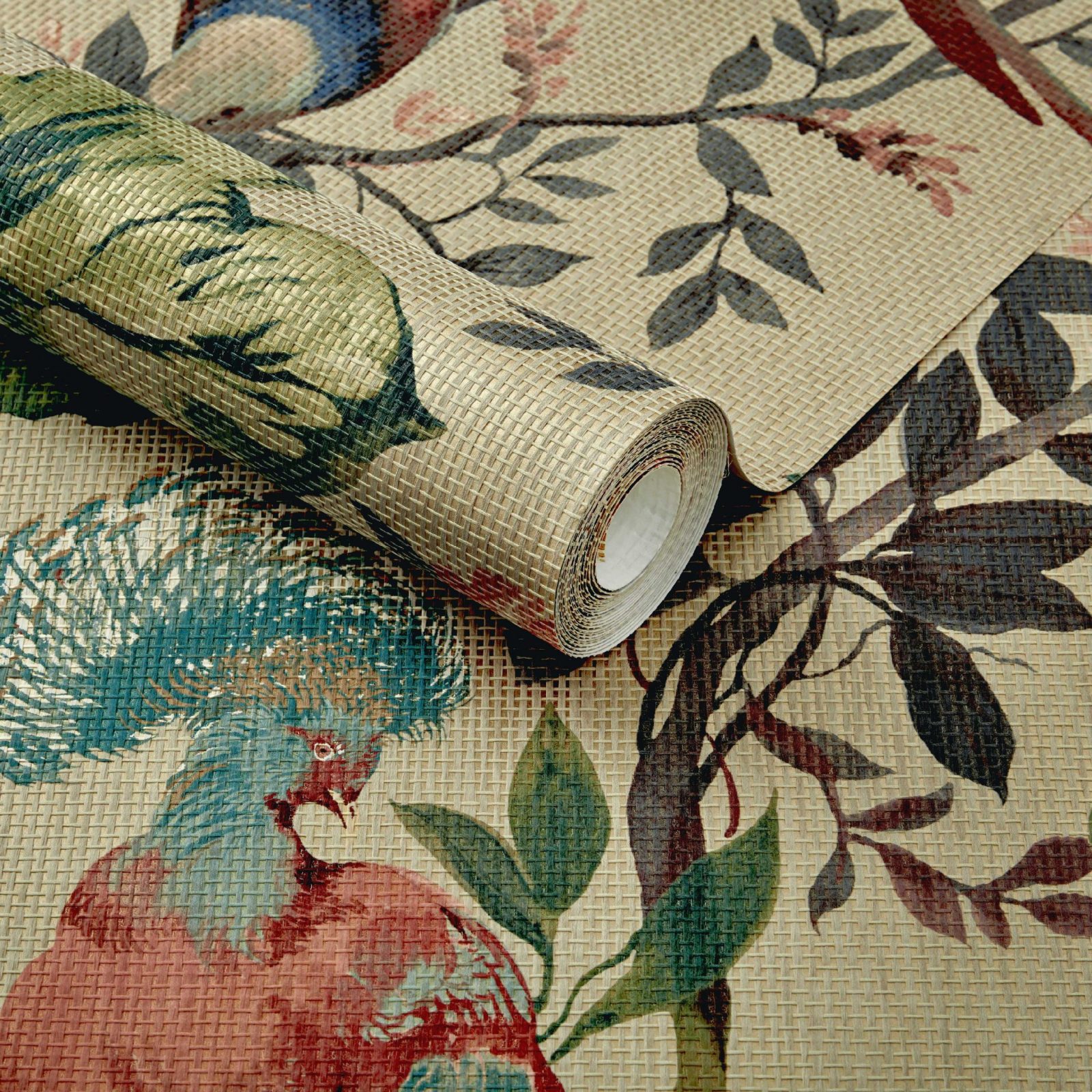 Bird Sonnet, Lacquer Luxury Paperweave, (fibre naturale), 1838 Wallcoverings, 5.1mp / rola 3
