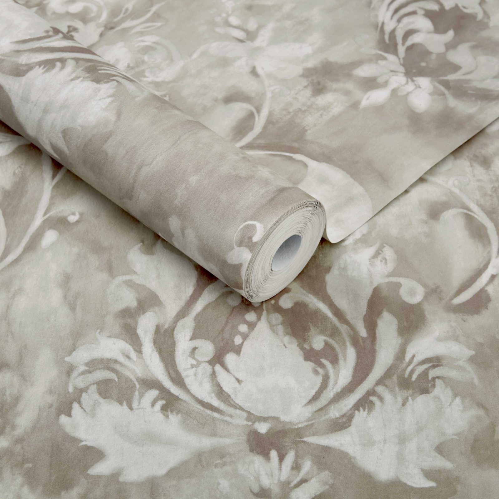 Ornamenta, Sand Neutral Luxury Damask, 1838 Wallcoverings, 5.3mp / rola 3