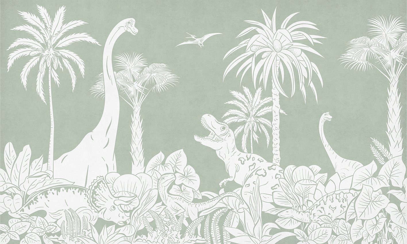 Monochrome Dino - Green, Kikki Belle