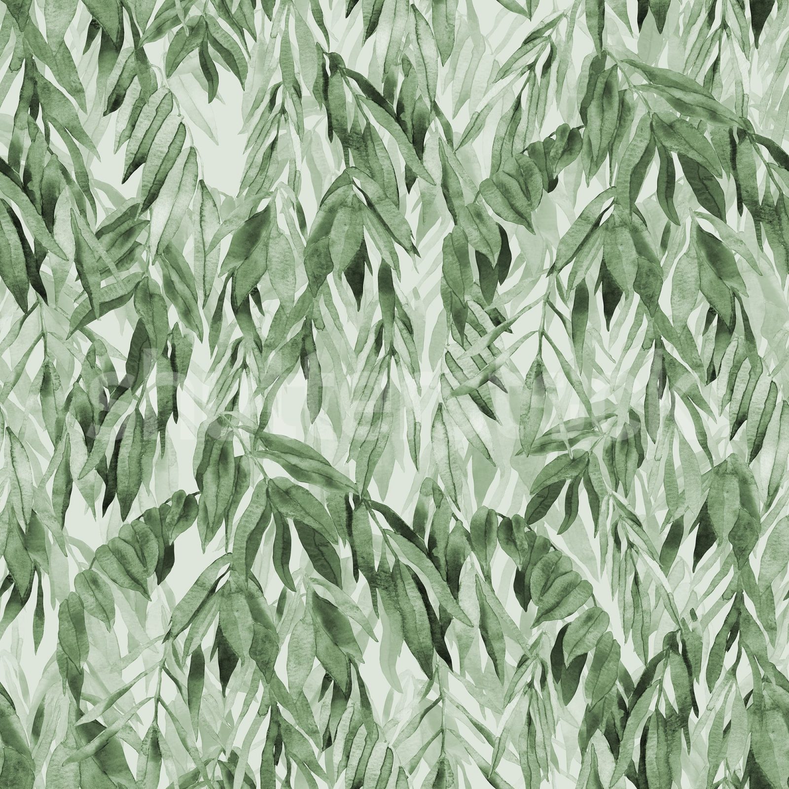 Hanging Branches, Solid Green, Rebel Walls