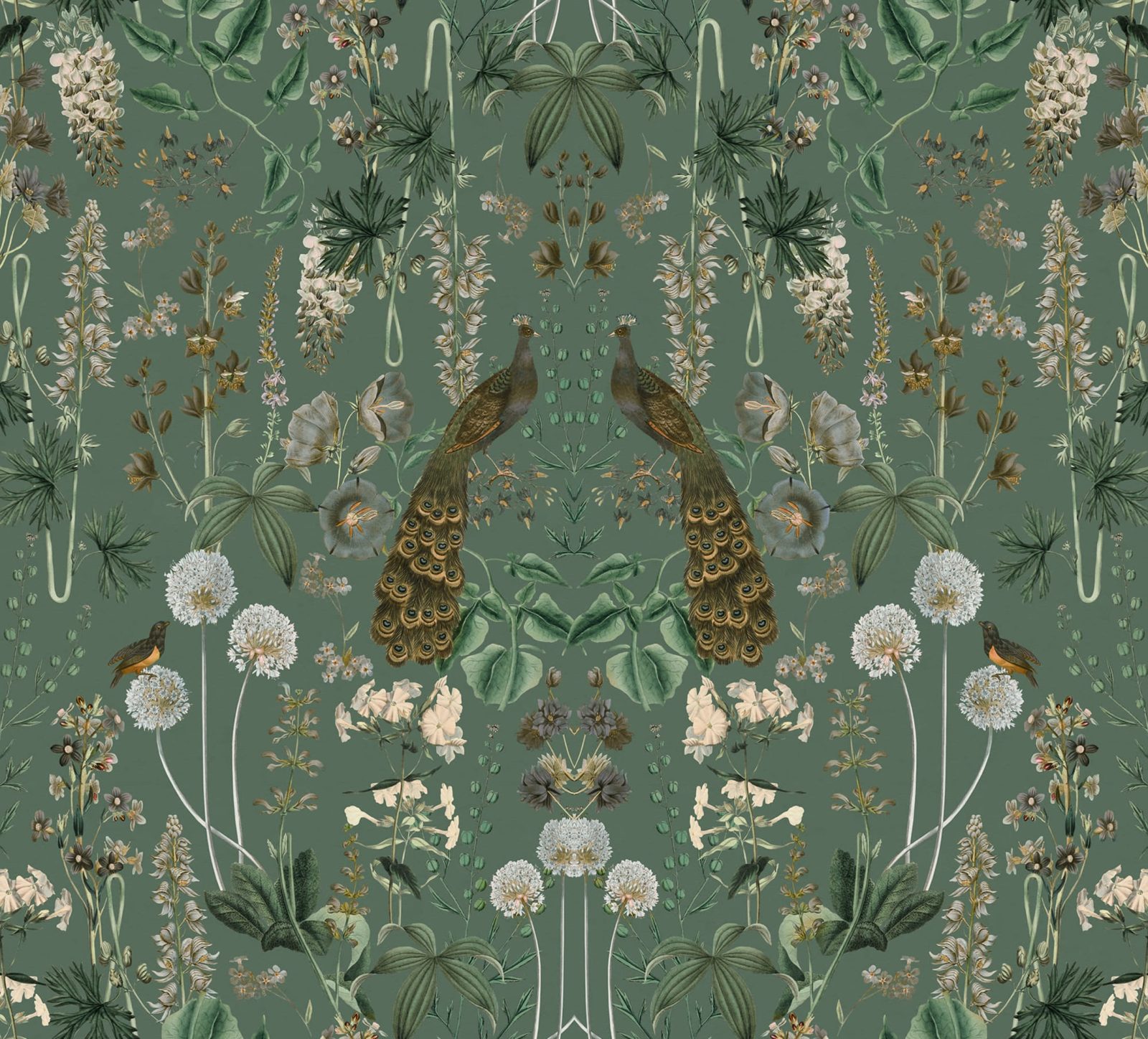 Peacock Garden, Green, Rebel Walls