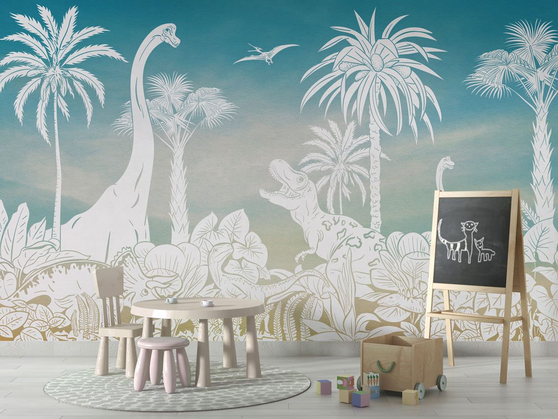 Monochrome Dino - Blue Sky, Kikki Belle 5