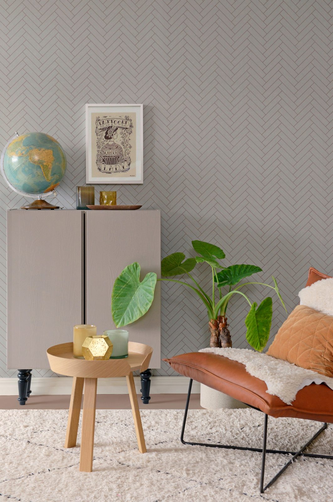 Herringbone, Greige Blue, Majvillan 2