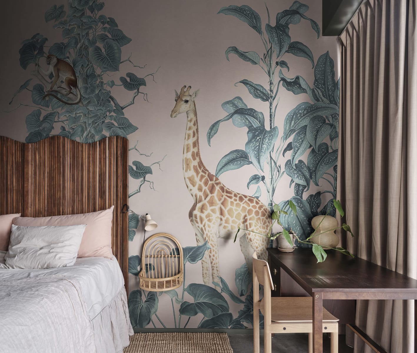 Wildlife Stroll, Pink, Rebel Walls 3
