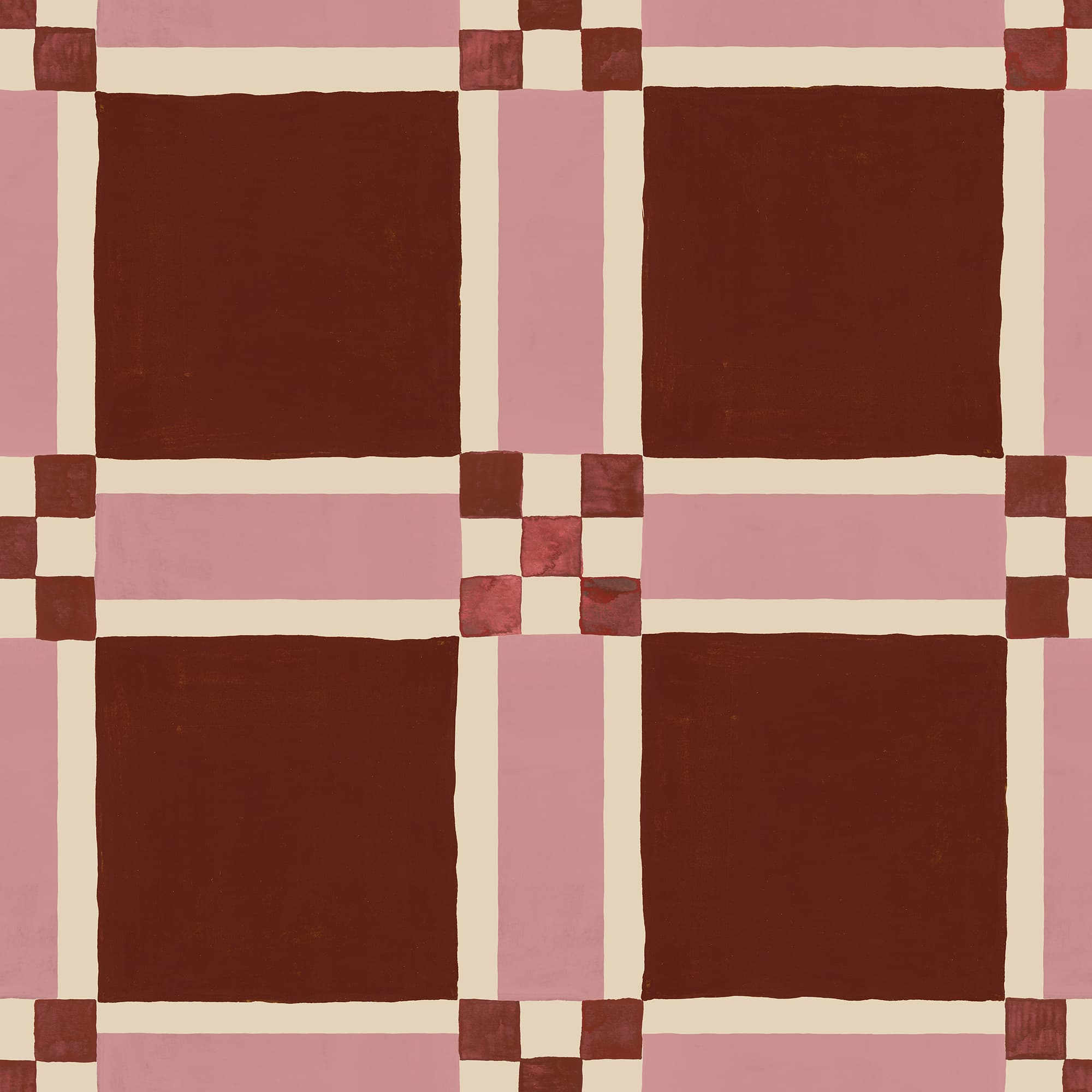 Bold Grid, Burgundy, Rebel Walls