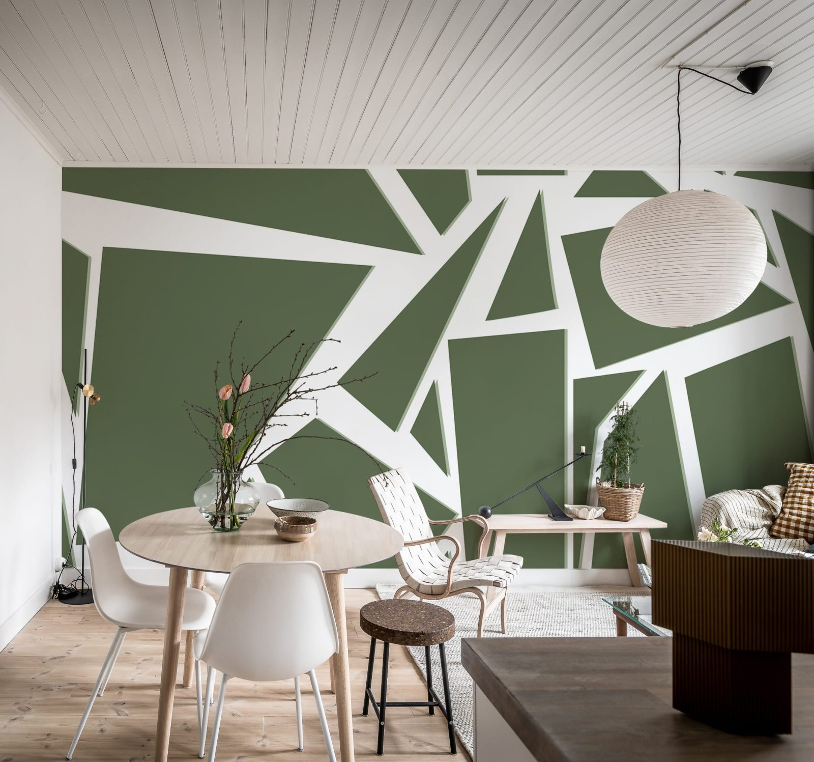 Bold Mosaic, Moss Green, Rebel Walls 2