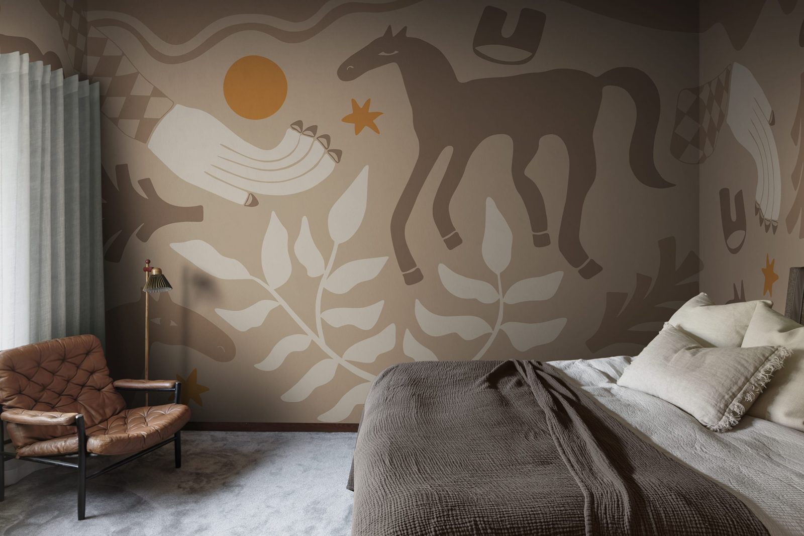 Emmas Horses, Brown, Rebel Walls 3