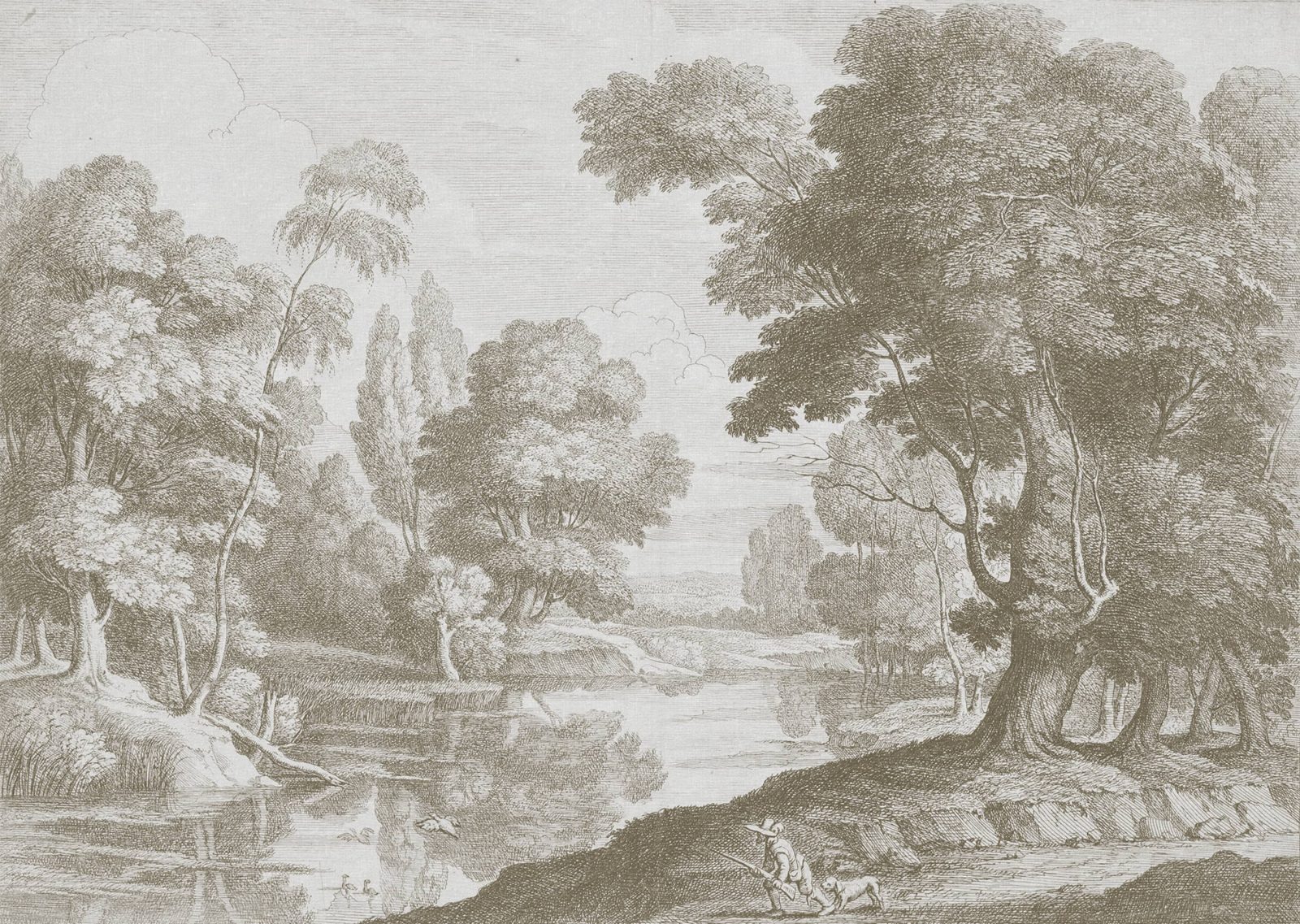 Etching Park, Beige, Rebel Walls