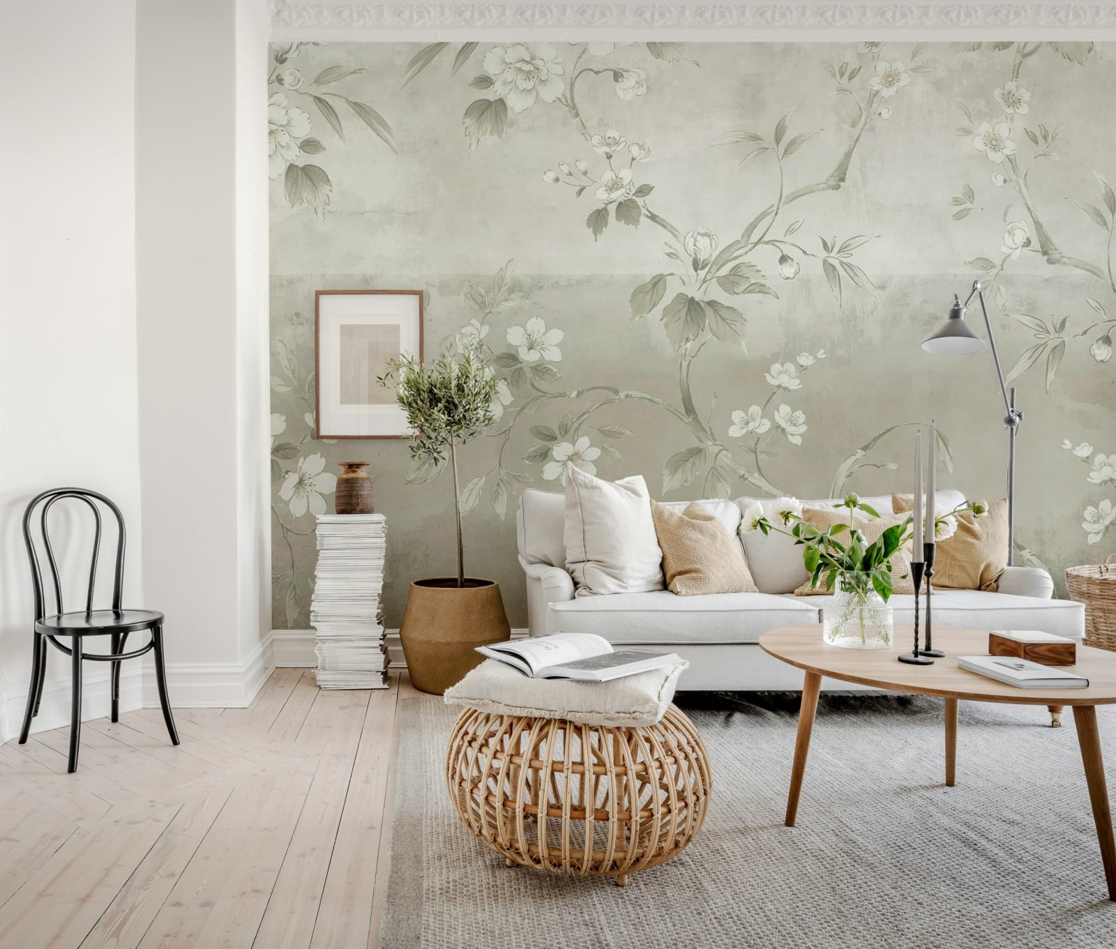 Concrete Flowers, Beige, Rebel Walls 2