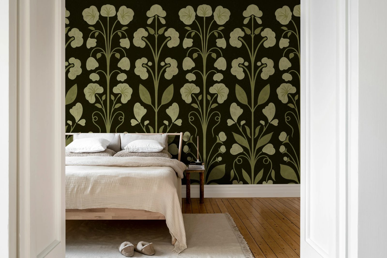 Folk Flower, Dark Green, Rebel Walls 3