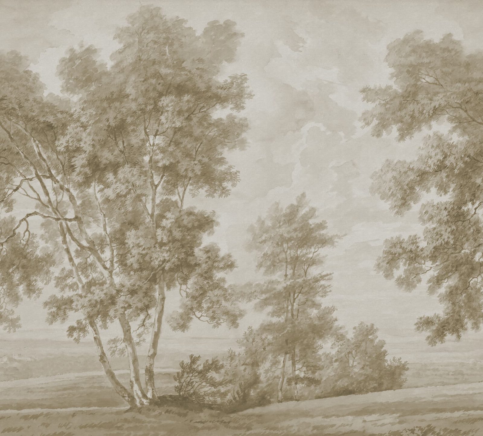 Tree on the Hill, Beige, Rebel Walls