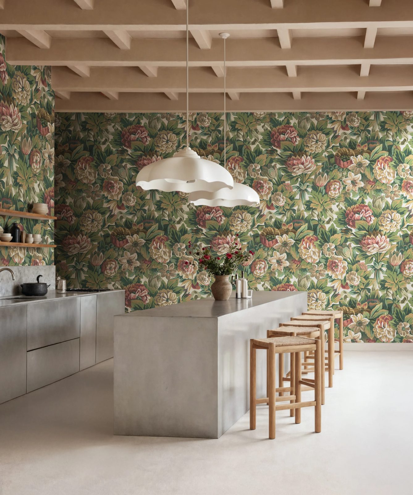 Heritage Floral, Red, Rebel Walls 2