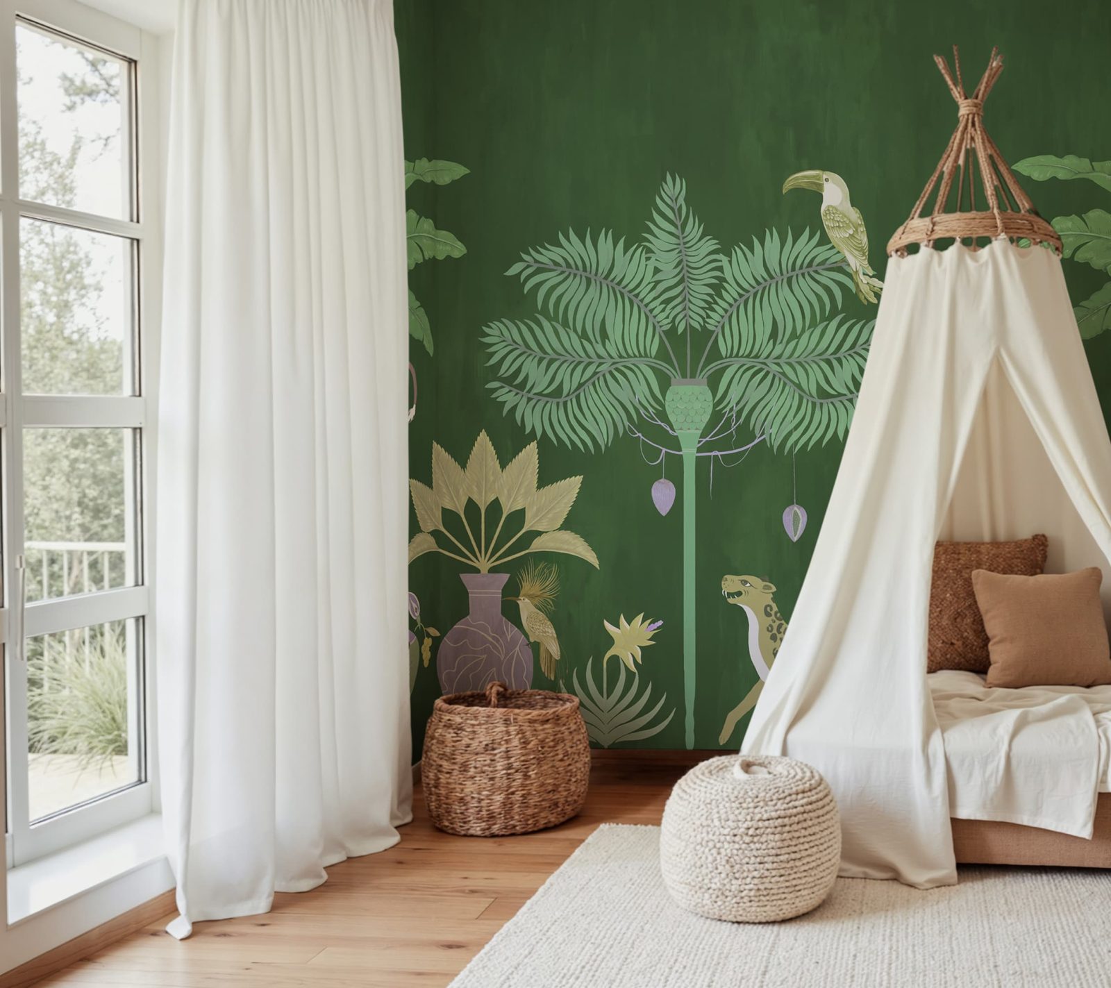 Savanna Chic, Green, Rebel Walls 3