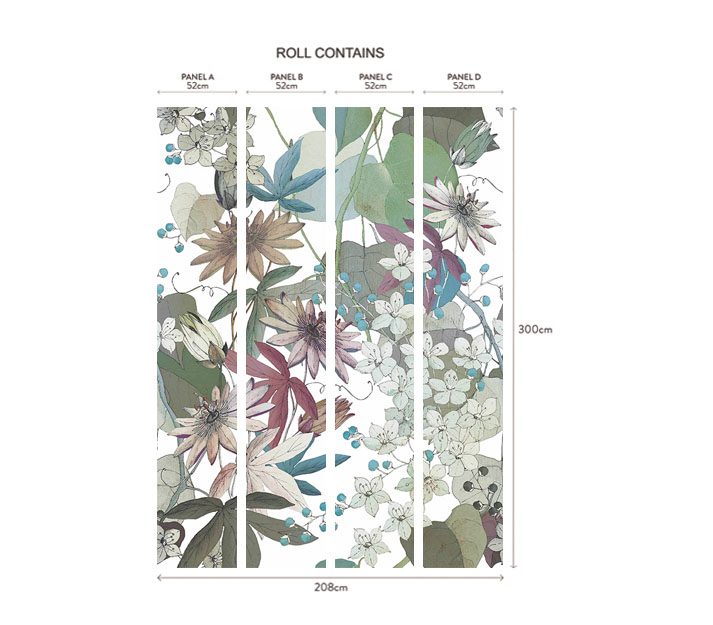 Clematis, Autumn Neutral Luxury Floral, 1838 Wallcoverings, 6.5mp / rola 4