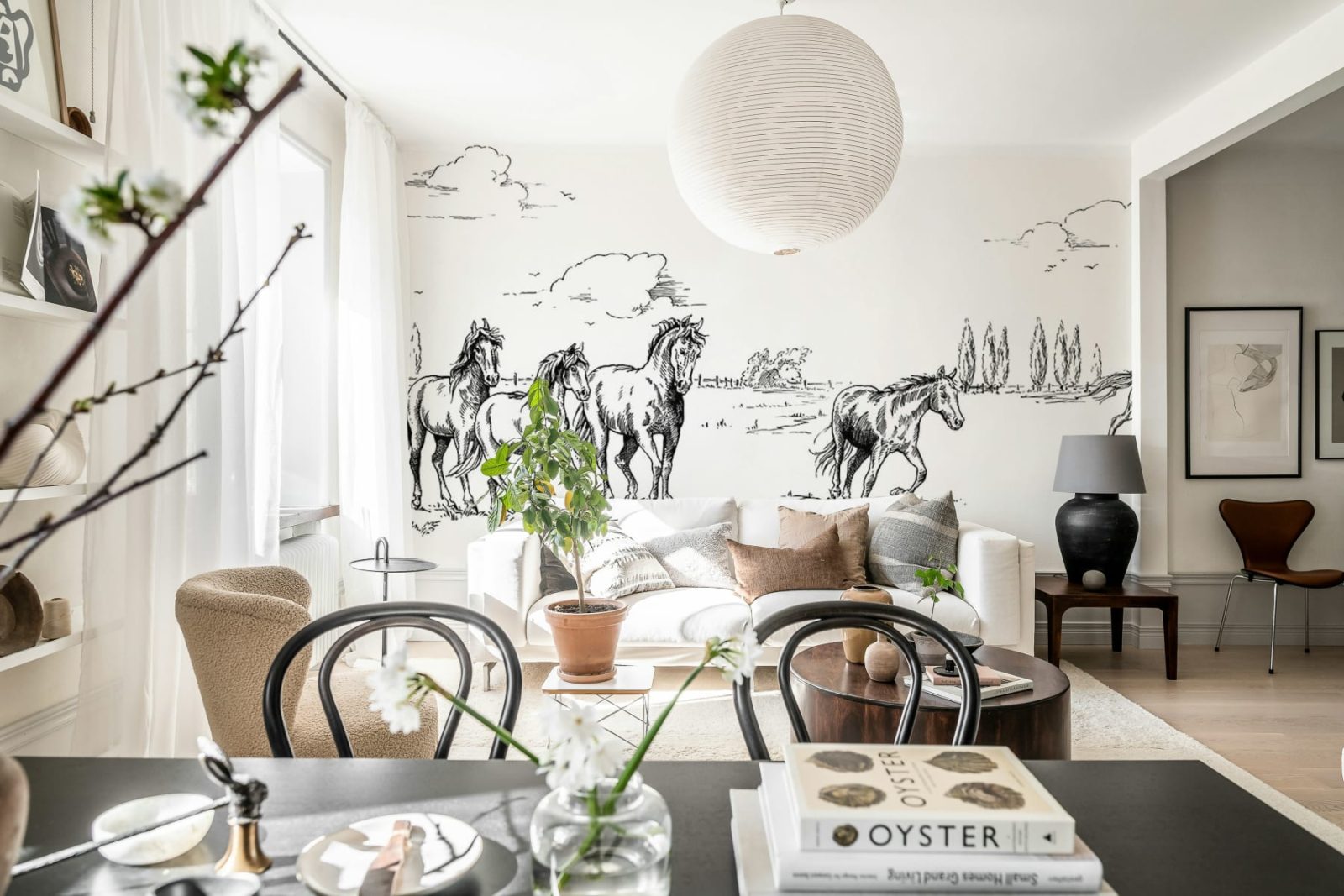 Horses Herd Grand, Black, Rebel Walls 2