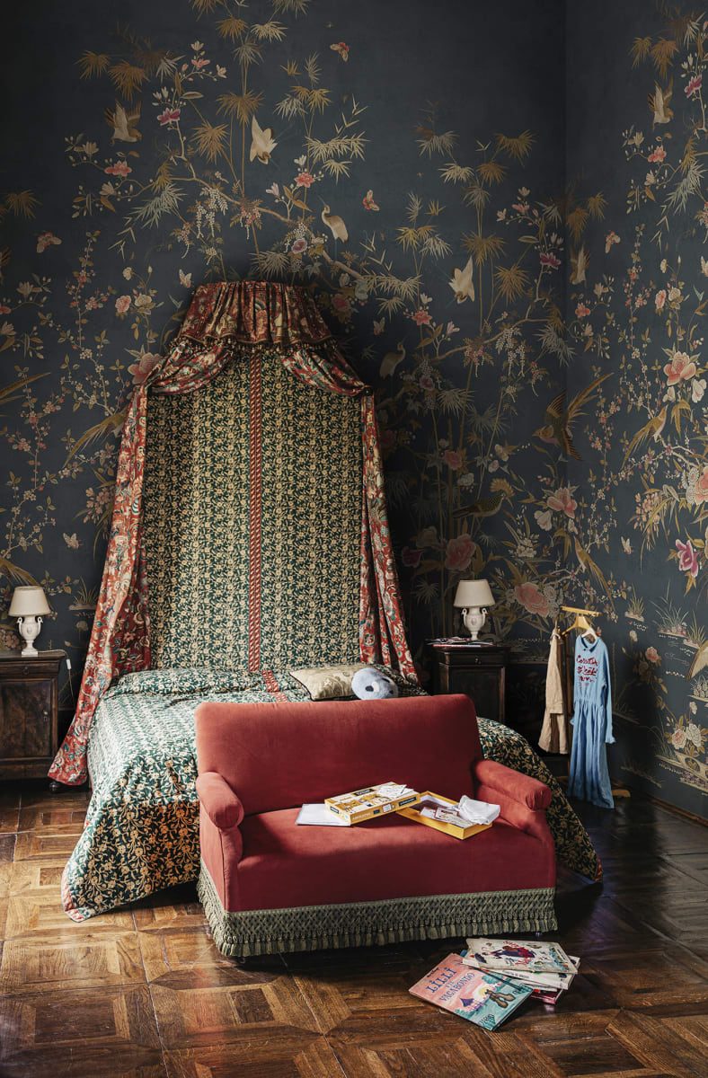Chinoiserie Garden, Dark Blue, Sandberg 4