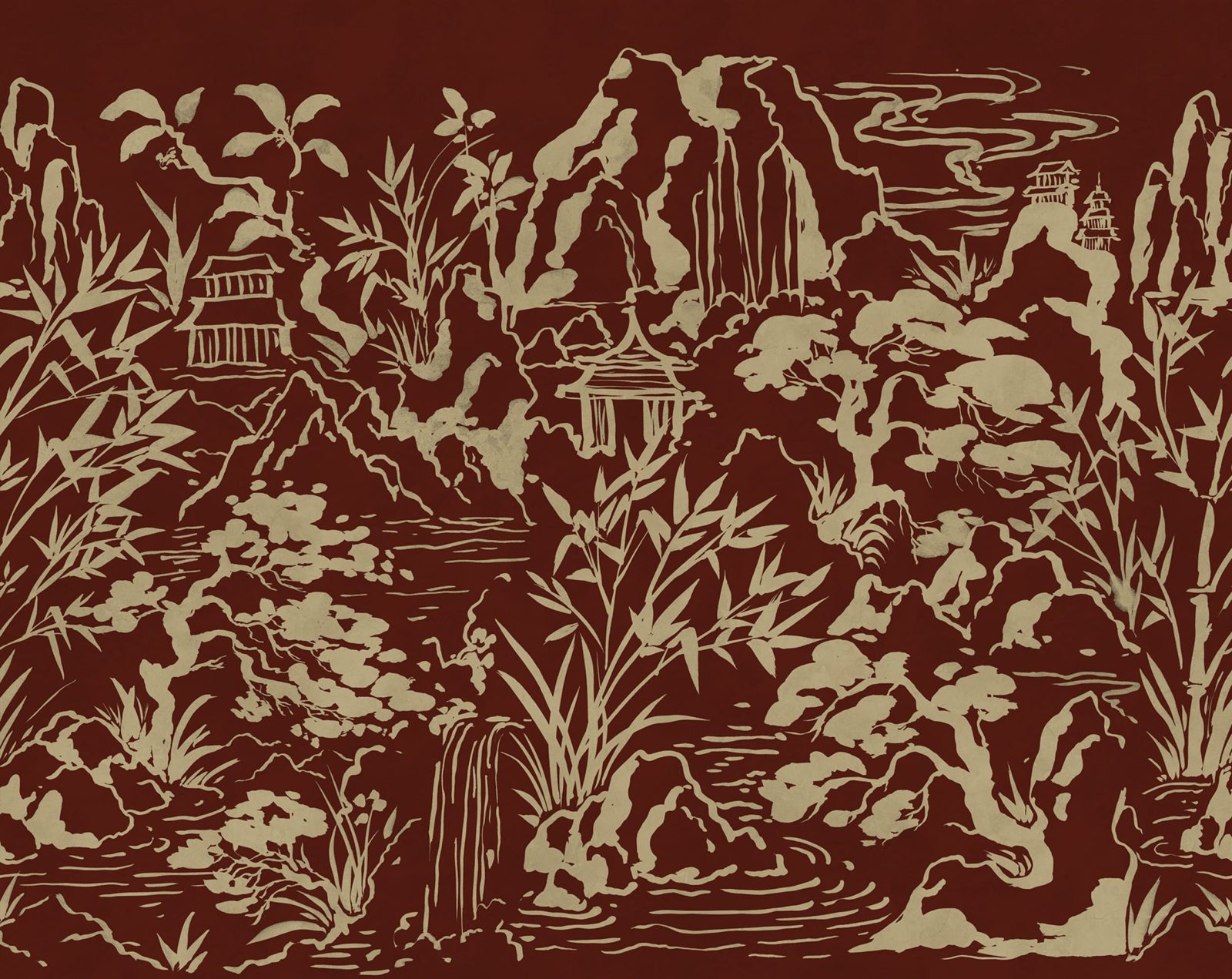 Ink Horizon, Burgundy, Rebel Walls