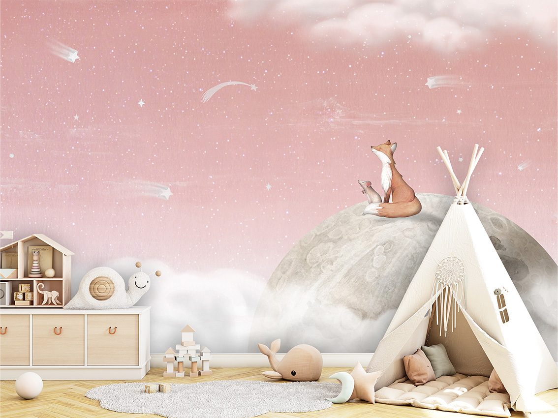 Fox on the Moon - Pink, Oliver Robins 5