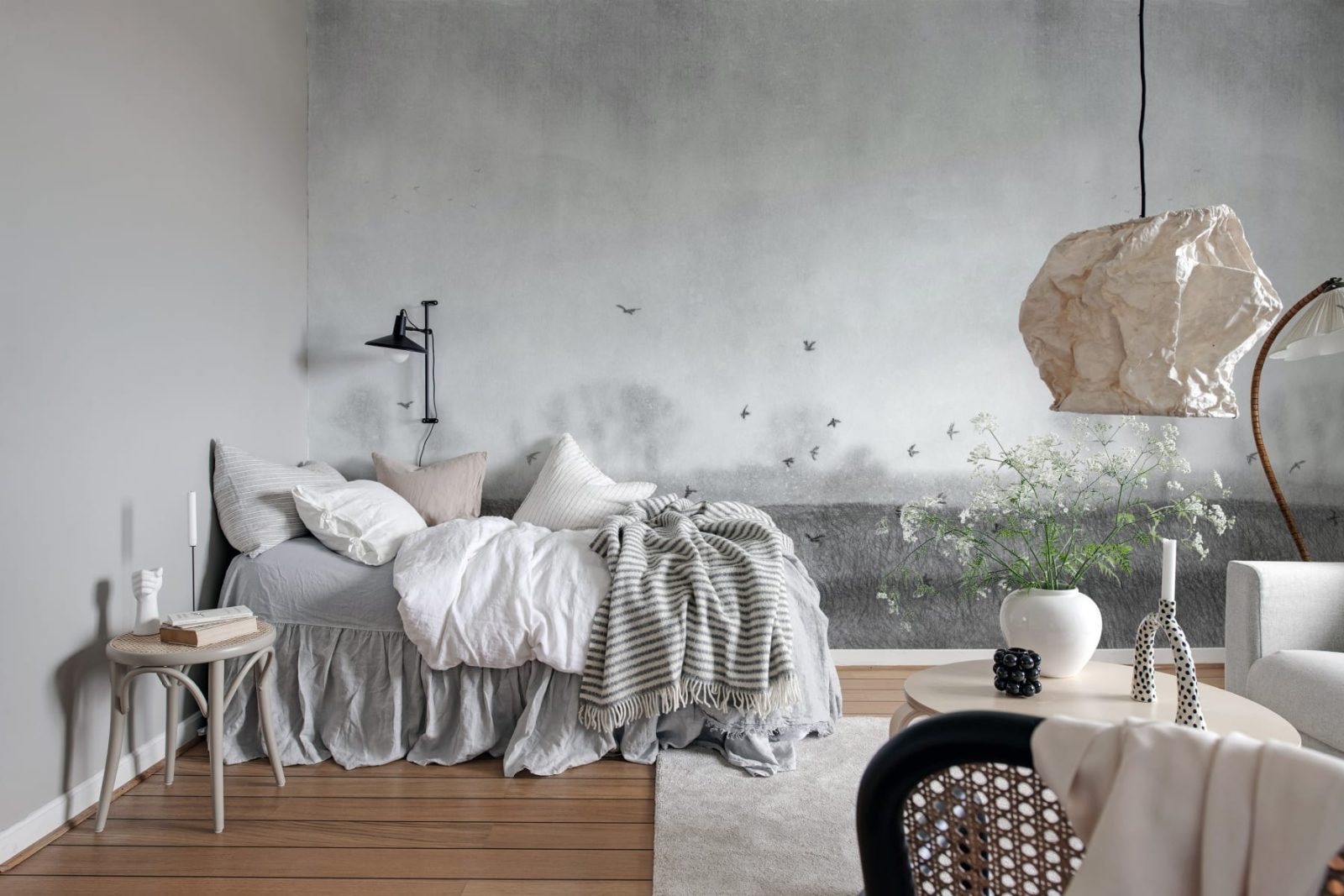 Scandinavian Landscape, Black & White, Rebel Walls 3