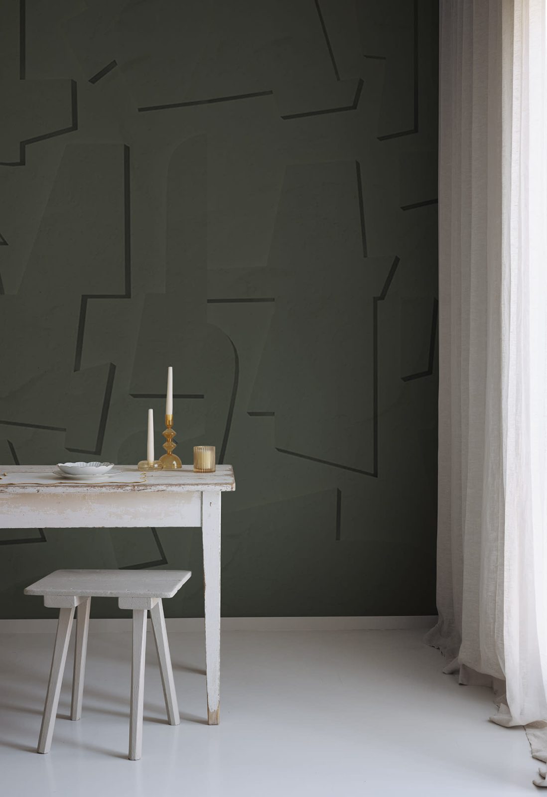 Abstract Wood, Green, Rebel Walls 3