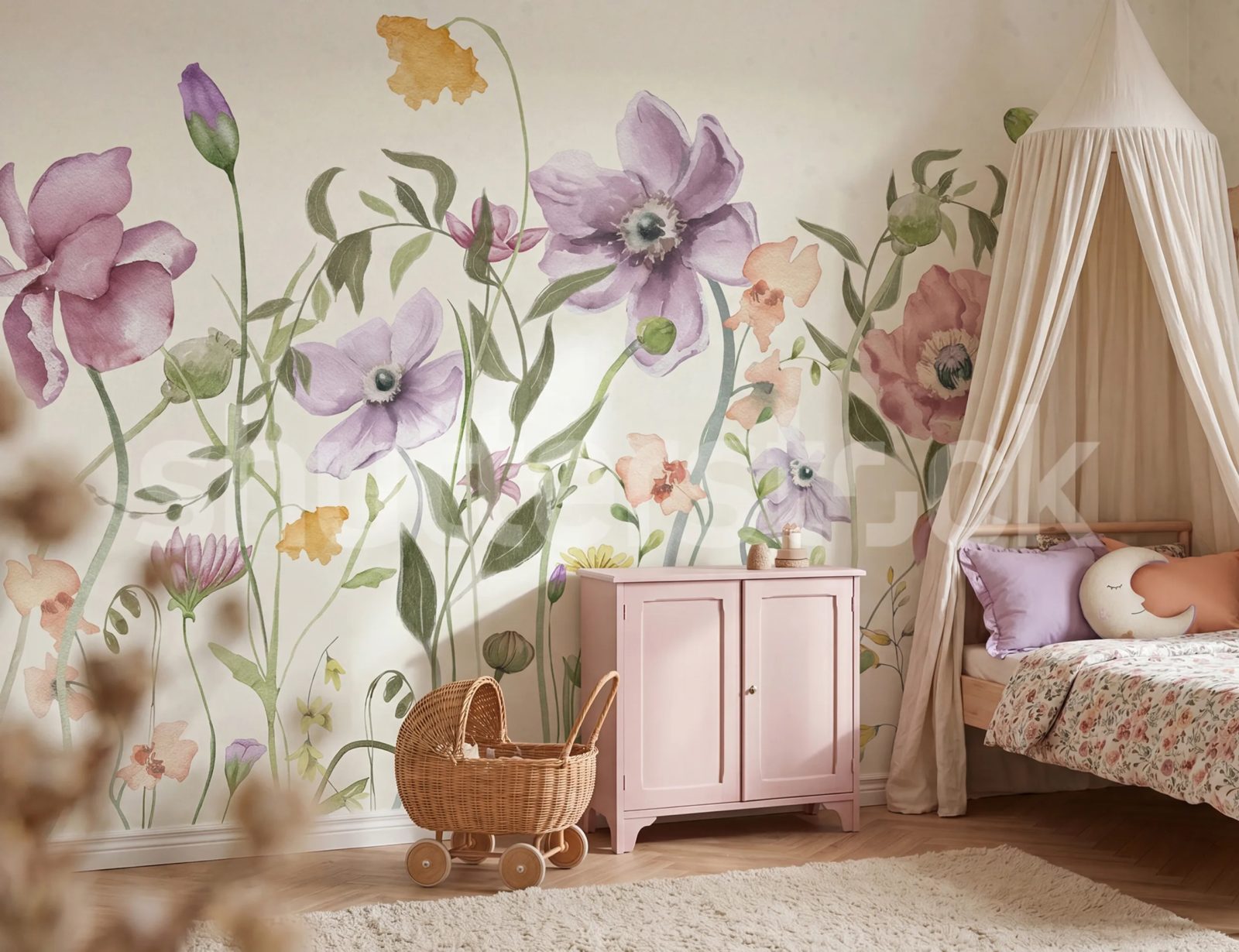 Spring Garden, Pink, Rebel Walls 2