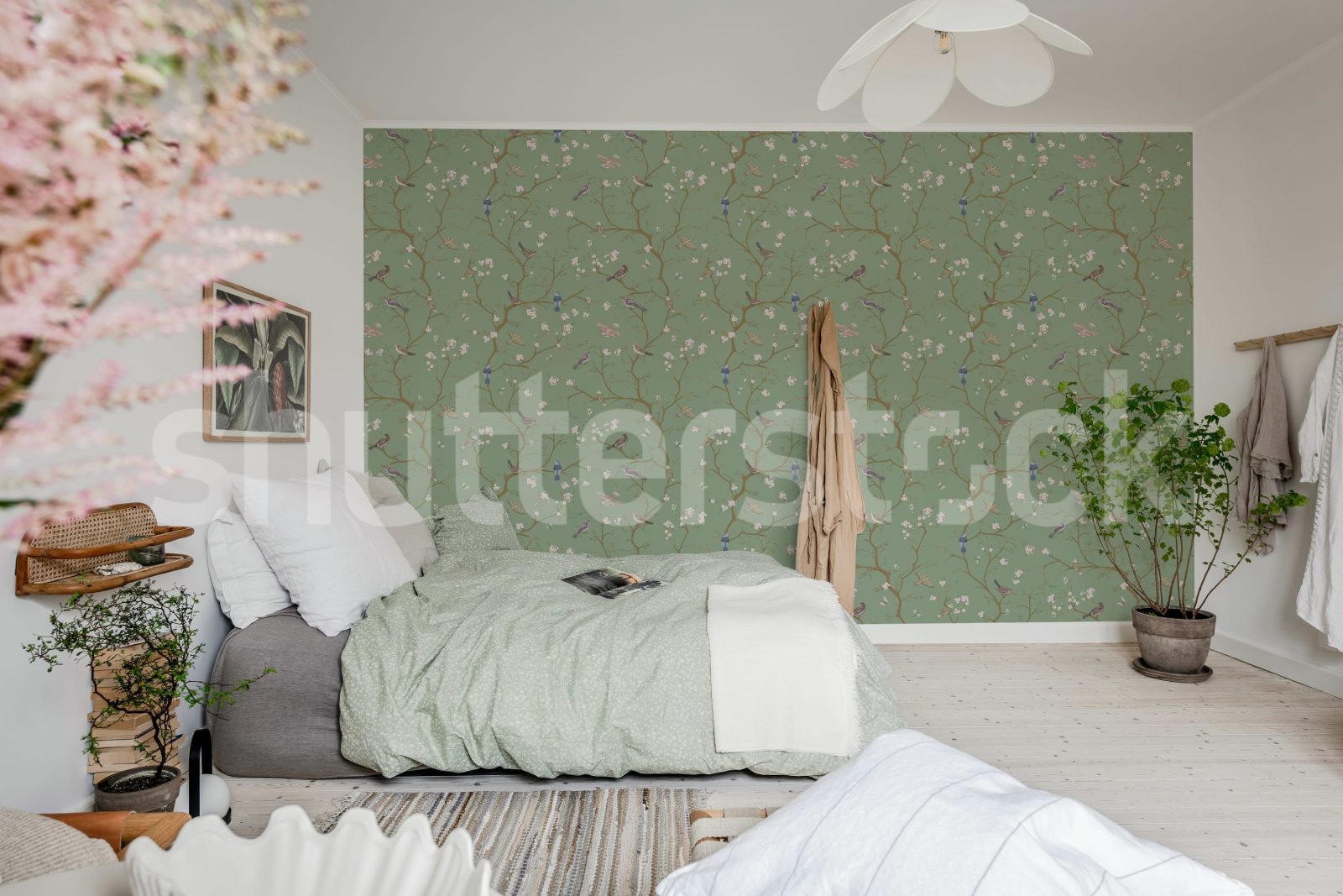 Bird Chinoiserie, Green, Rebel Walls 2