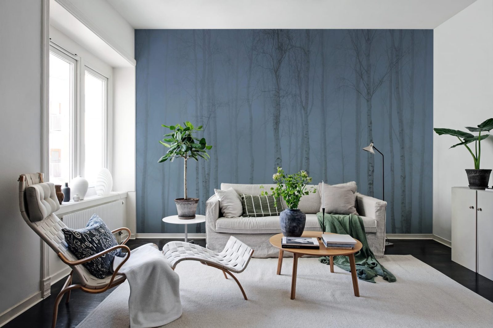 Birch Fog, Blue, Rebel Walls 2