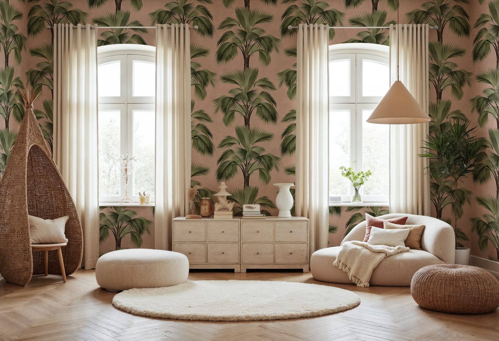 Tropical Rhythm, Pink, Rebel Walls 3