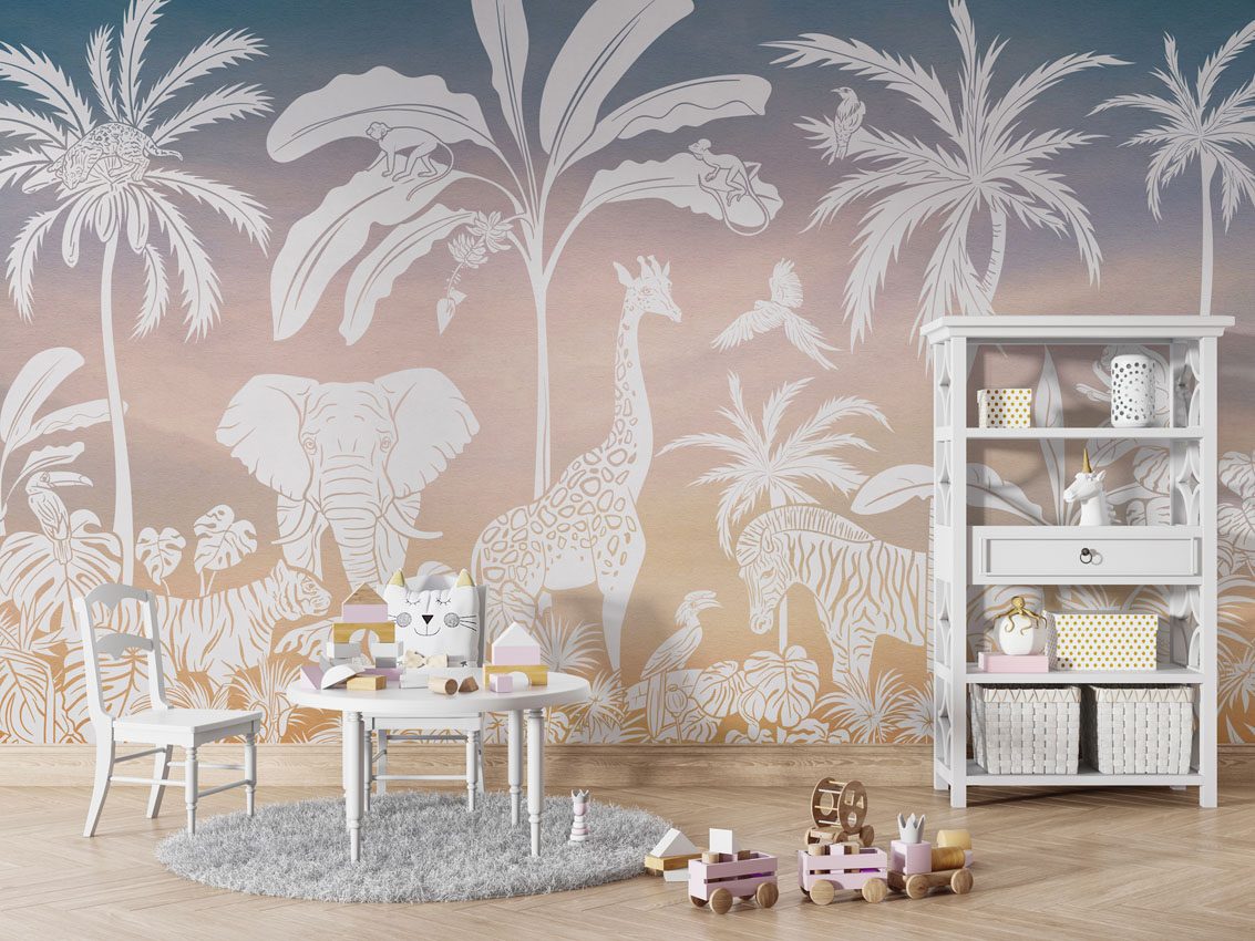 Monochrome Jungle - Sky Pink, Kikki Belle 5
